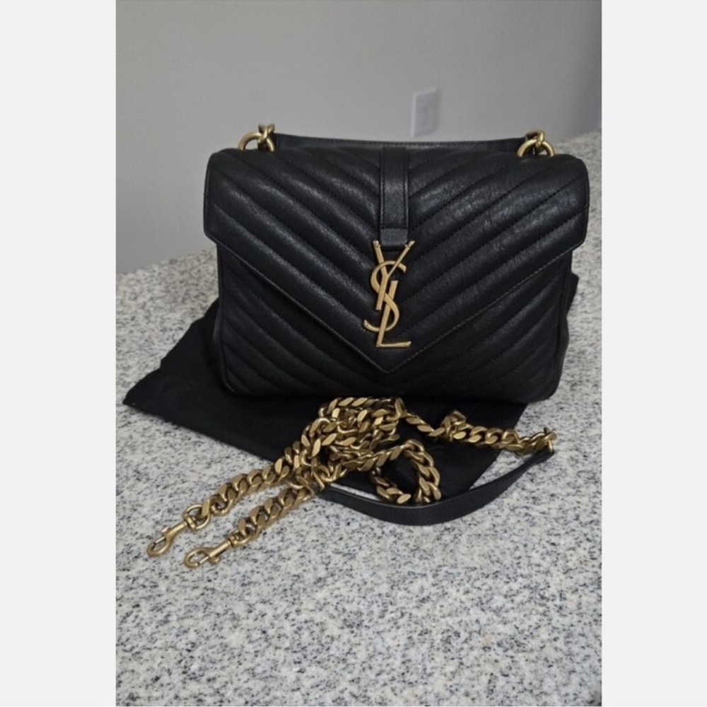 COPY - Yves Saint Laurent Black Quilted Leather Shoulder Bag
